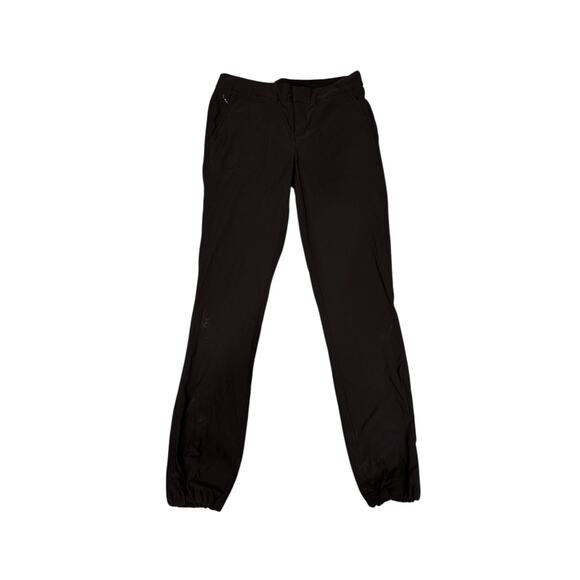 Athleta joggers black snap closure elastic at ankle back pockets women’s size 8 - Picture 1 of 13